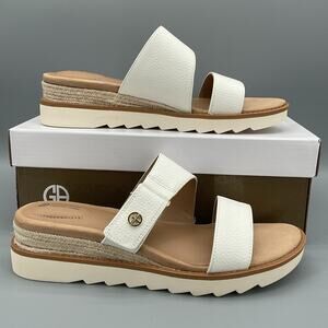 NEW Giani Bernini Women’s Bryerr Adjustable Espadrille Sandals Ivory Size 9M